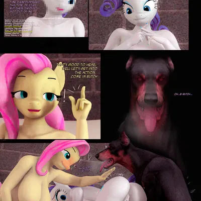 fluttershy (mlp), rarity (mlp) (friendship is magic, hasbro) created by sbxn