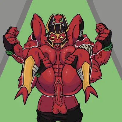 four arms (ben 10), looma red wind (ben 10, cartoon network) created by bruntgonewrong