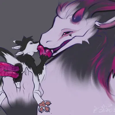 fyr (fenrir784), shiro (elenmilk) (mythology) created by elenmilk