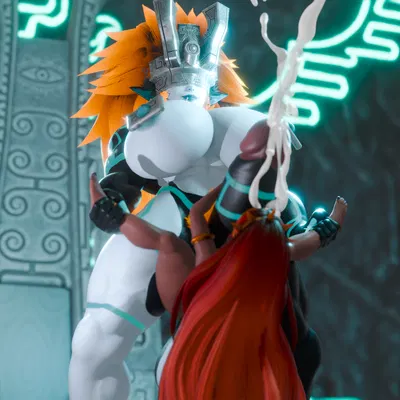 ganondorf, midna, midna (true form) (nintendo, the legend of zelda) created by aozorart