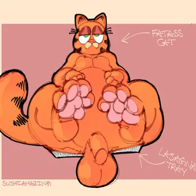 garfield the cat (garfield (series)) created by sushiamazing