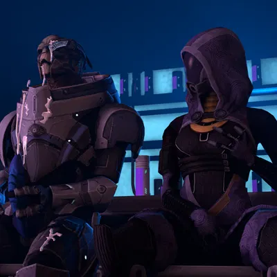garrus vakarian, tali'zorah (bioware, electronic arts) created by foxmccloud287
