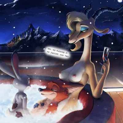 gazelle (zootopia), judy hopps, nick wilde (disney, zootopia) created by s1m