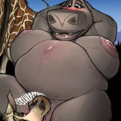 gloria (madagascar), melman (madagascar) (dreamworks, madagascar (series)) created by band1tnsfw