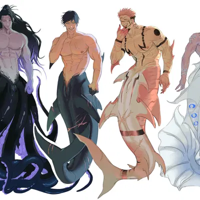 gojo satoru, kenjaku (jujustsu kaisen), sukuna (jujutsu kaisen) (jujutsu kaisen) created by kcokaine