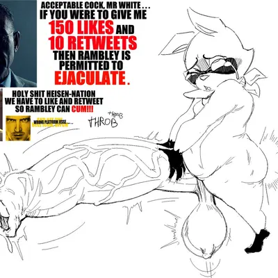 gustavo fring, jesse pinkman, rambley raccoon (breaking bad, indigo park) created by general proton