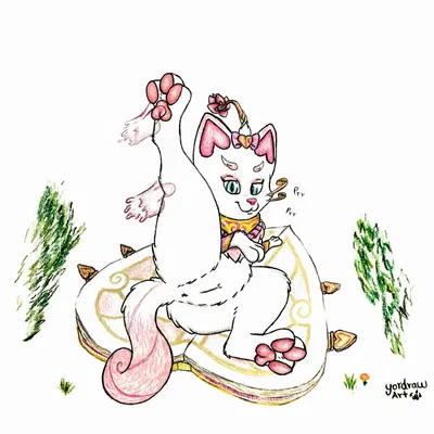 heartseeker yuumi, yuumi (lol) (league of legends, riot games) created by yordraw