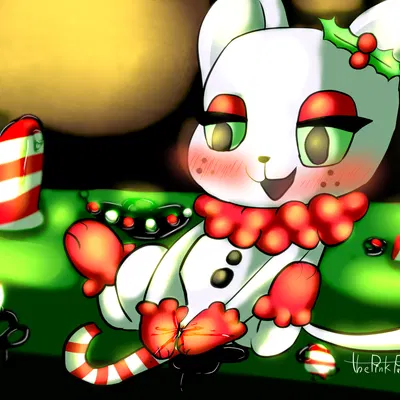 junipurr (christmas) created by thepinkpandacat