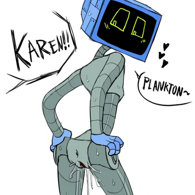 karen plankton (nickelodeon, spongebob squarepants) created by ghostgallora