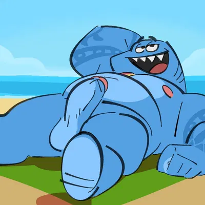 king shark (cartoon network, dc comics) created by posduroo