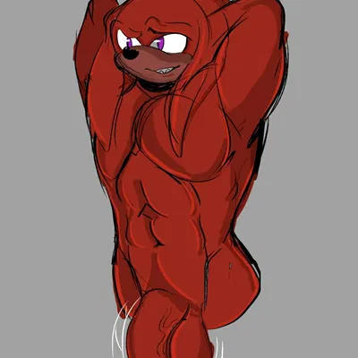 knuckles the echidna (sega, sonic the hedgehog (series)) created by moonydoony