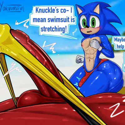 knuckles the echidna, sonic the hedgehog (sega, sonic the hedgehog (film)) created by yoruunsfw