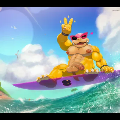 koopaling, roy koopa (mario bros, nintendo) created by rad-lizer