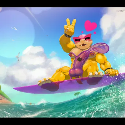 koopaling, roy koopa (mario bros, nintendo) created by rad-lizer