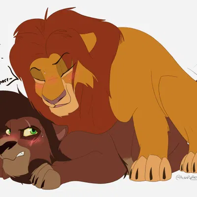 kovu (the lion king), simba (the lion king) (disney, the lion king) created by aurapuparts