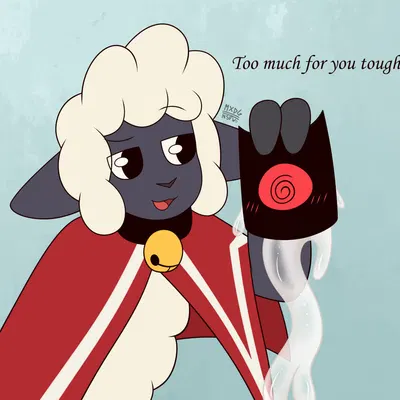 lamb (cult of the lamb), red crown (cult of the lamb) (cult of the lamb, massive monster (studio)) created by max draws