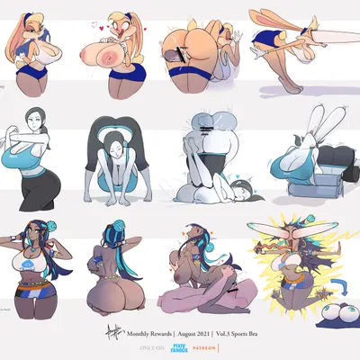 lola bunny, nessa (pokemon), wii fit trainer (looney tunes, nintendo) created by acrylictoon
