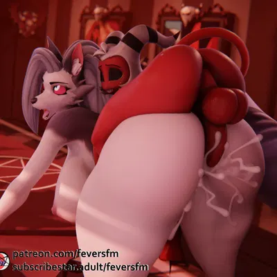 loona (helluva boss), moxxie (helluva boss) (hellaverse, helluva boss) created by feversfm