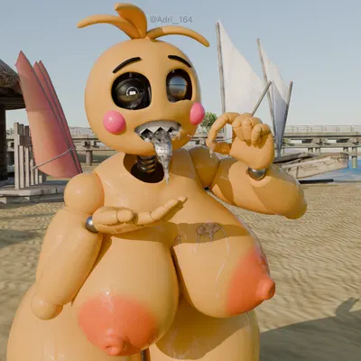 lovetaste chica, toy chica (fnaf) (five nights at freddy's, five nights at freddy's 2) created by adri164