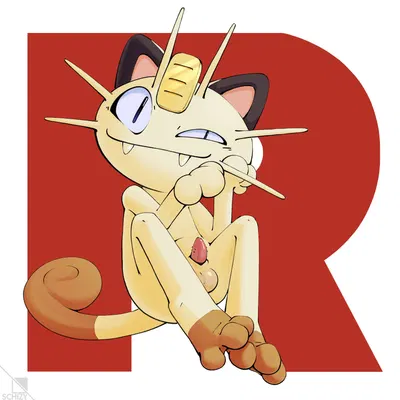meowth (team rocket) (nintendo, pokemon) created by schizy