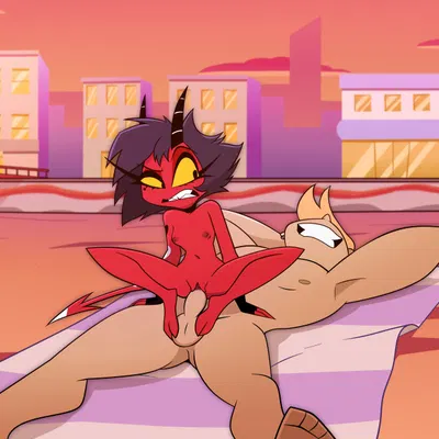 millie (helluva boss), moxxie (helluva boss) (hellaverse, helluva boss) created by deadinside97