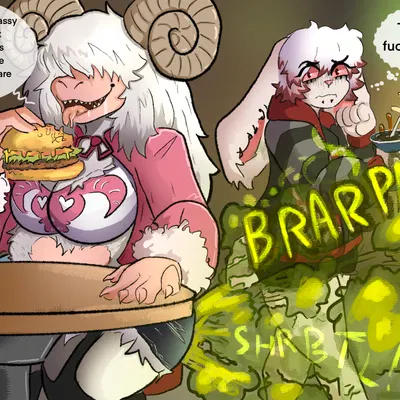 miriam (fuzuart), sherry the sheepsquatch (fuzuart) created by fuzu art