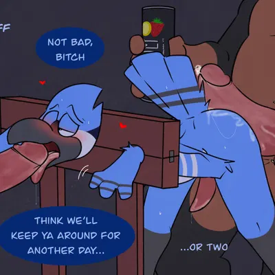 mordecai (regular show) (cartoon network, regular show) created by rotten robbie