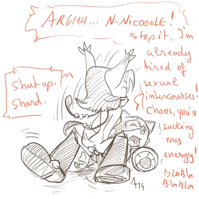 nicole the lynx, shard the metal sonic (archie comics, idw publishing)