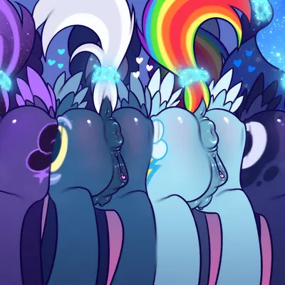 night glider (mlp), princess luna (mlp), rainbow dash (mlp) (friendship is magic, hasbro) created by shad0w-galaxy