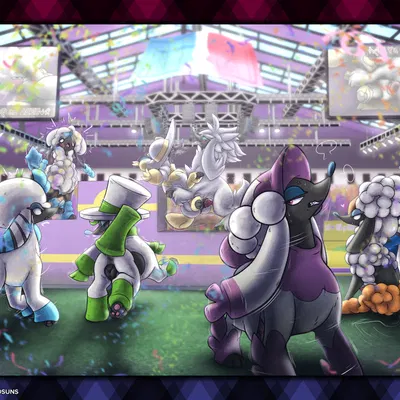 nintendo, pokemon created by suns (artist)