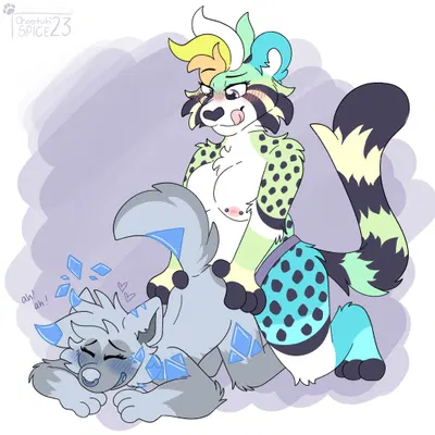 oasis (cheetah spice), raine (rogewinter) created by cheetah spice