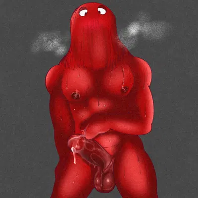 red guy (dhmis) (don't hug me i'm scared) created by illegaleel