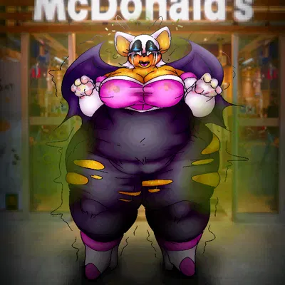 rouge the bat (mcdonald's, sega) created by paytonpaytonpay