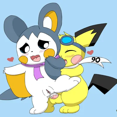 sparks pichu, yarn emolga (nintendo, pokemon) created by pichu90