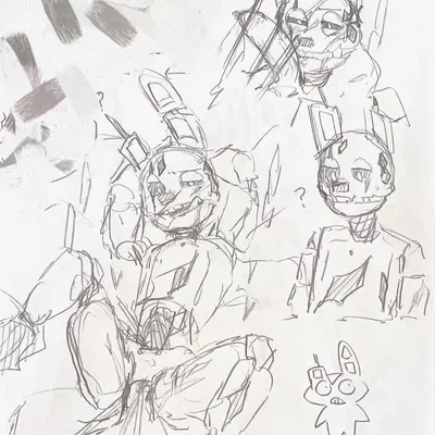 springtrap (fnaf) (five nights at freddy's, five nights at freddy's 3) created by pitaya988