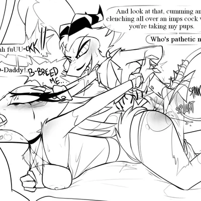 stella (helluva boss), striker (helluva boss) (hellaverse, helluva boss) created by potatonebula