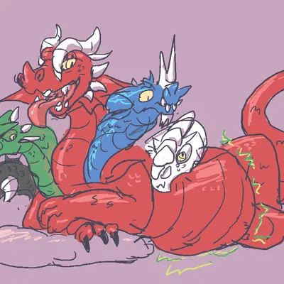 tiamat (dnd) (european mythology, greek mythology) created by woodhouse3d