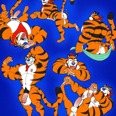 tony the tiger (frosted flakes, kellogg's) created by kihu