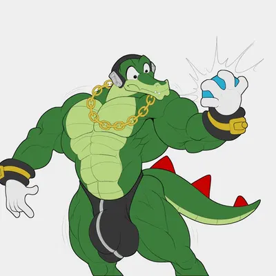 vector the crocodile (sega, sonic the hedgehog (series)) created by unknownwolf