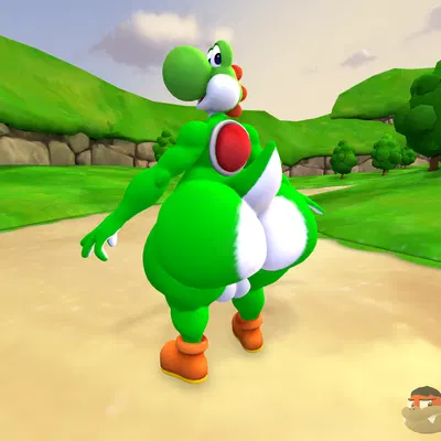 yoshi (character) (mario bros, nintendo) created by kanebrentkoopa