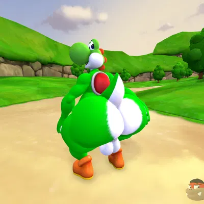 yoshi (character) (mario bros, nintendo) created by kanebrentkoopa