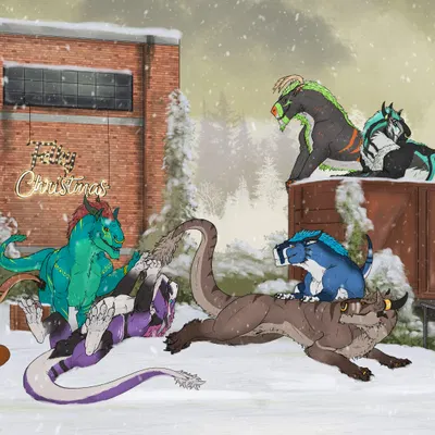 allanor (carenath), amadios (character), drake terrys (christmas) created by drake1dragon