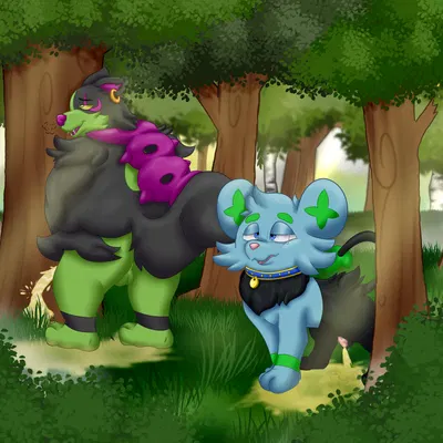 amp the shinx, dusk barkley (woofington gator) (nintendo, pokemon) created by woofington gator