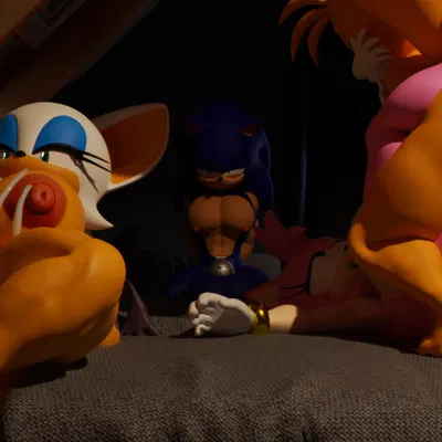 amy rose, knuckles the echidna, miles prower (sega, sonic the hedgehog (series)) created by onyxsplash