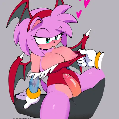 amy rose, lilith aensland, shadow the hedgehog (capcom, darkstalkers) created by quavernsfw