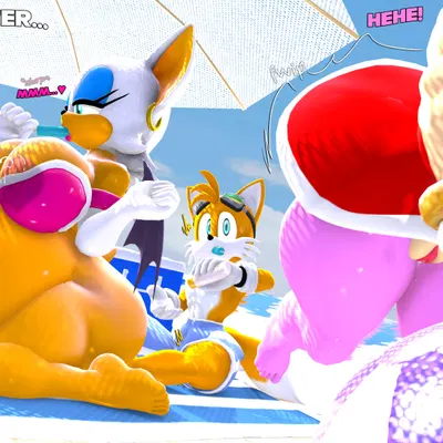 amy rose, miles prower, rouge the bat (sega, sonic the hedgehog (series)) created by neotaurus