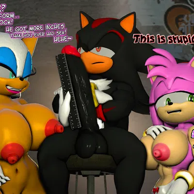 amy rose, rouge the bat, shadow the hedgehog (sega, sonic the hedgehog (series)) created by sarah dellen