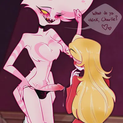 angel dust, charlie morningstar (hazbin hotel, hellaverse) created by mister nebulous