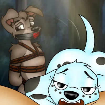 angel (lady and the tramp), dolly (101 dalmatians), scamp (lady and the tramp) (101 dalmatian street, 101 dalmatians) created by folwilliar