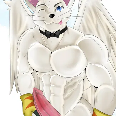 angelgatomon (angelgato) (bandai namco, digimon) created by checkhoff
